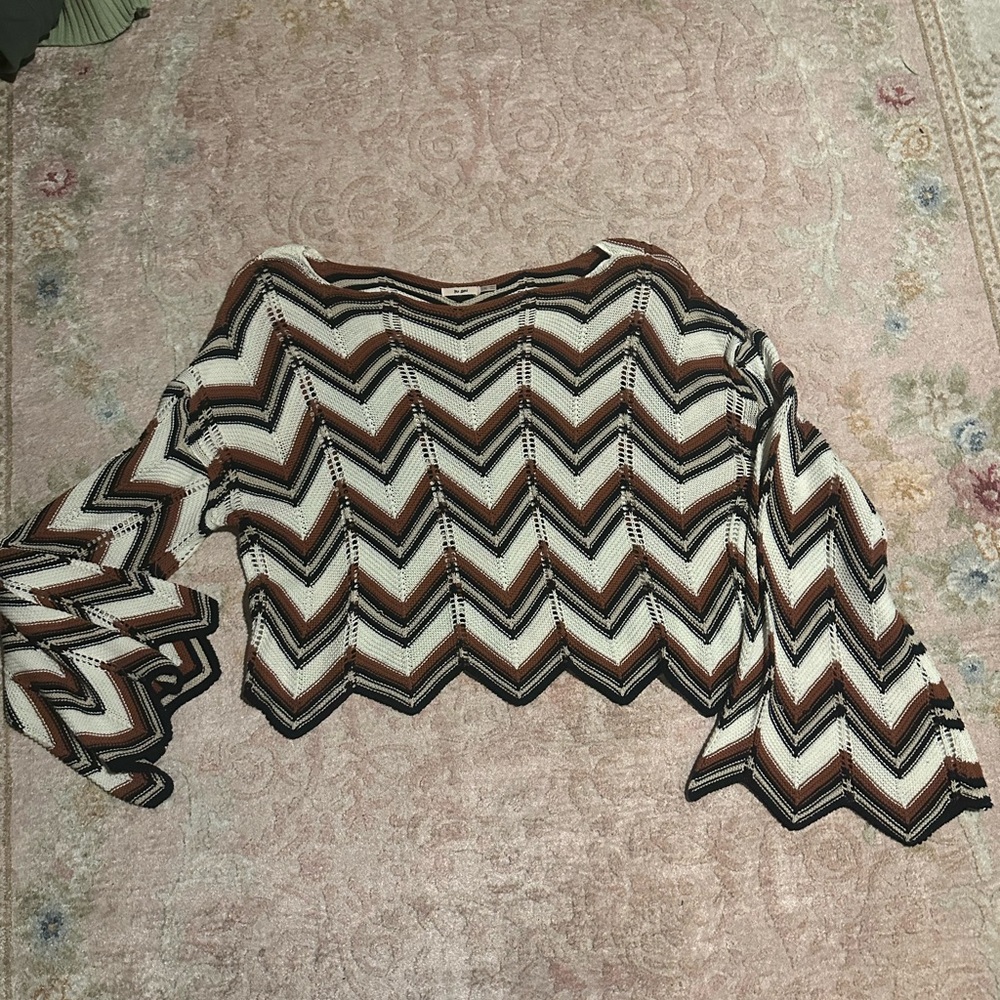 Chevron crochet sweater